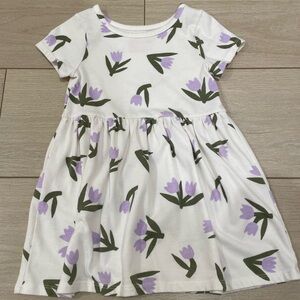Cat & Jack Toddler Short Sleeve Dress | Size 3T | Purple Tulip Floral Print